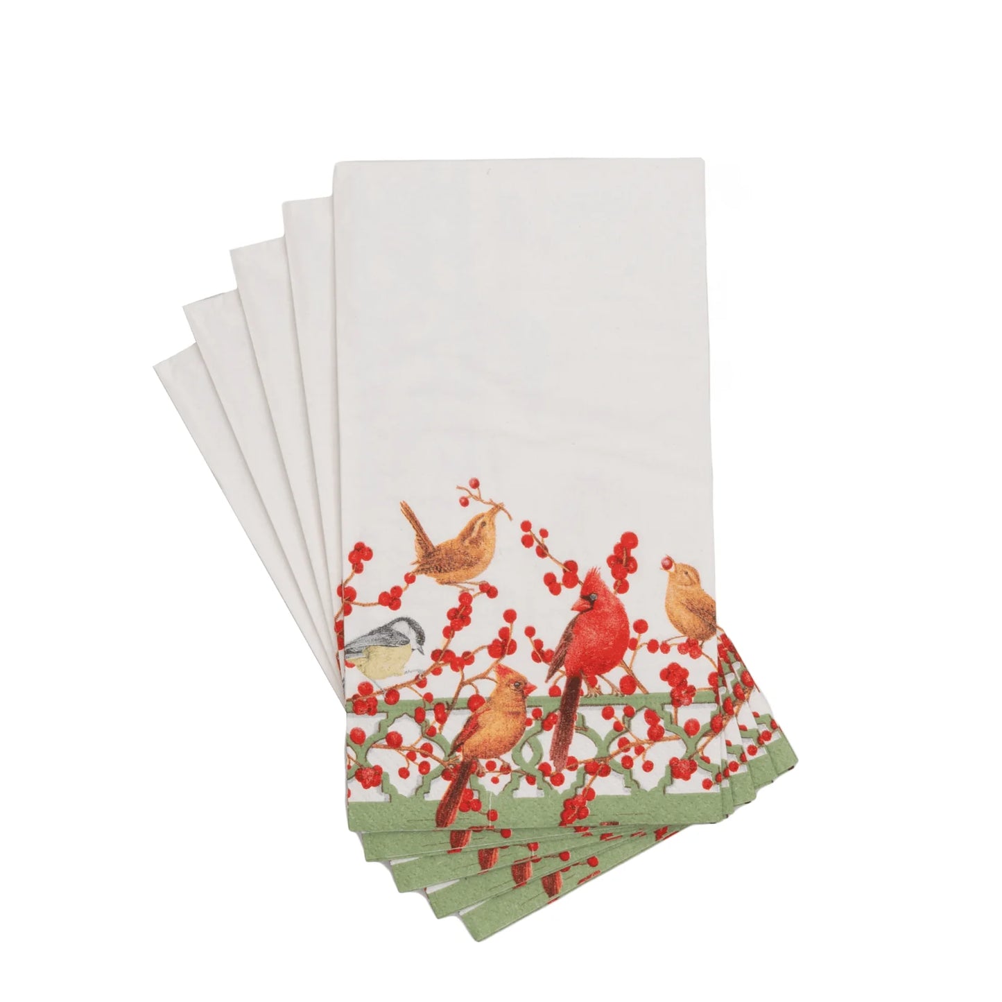 Winter Birds and Berries Cocktail Napkins