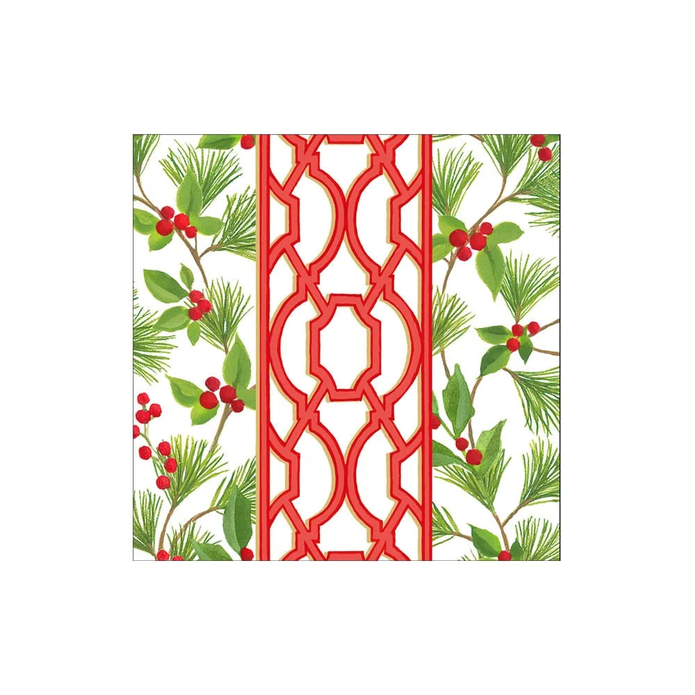 Knots and Greenery White Napkins