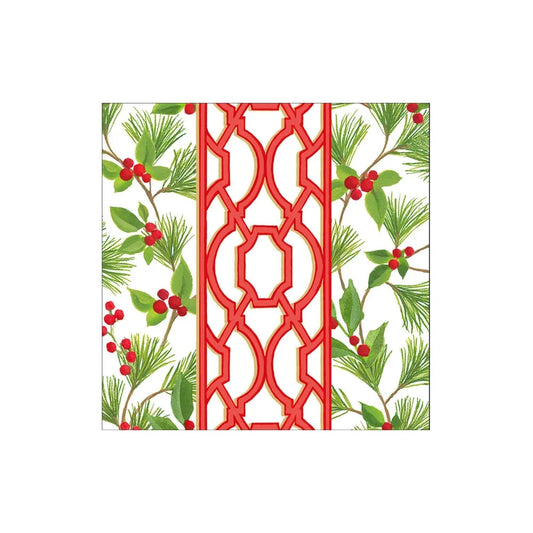 Knots and Greenery White Napkins