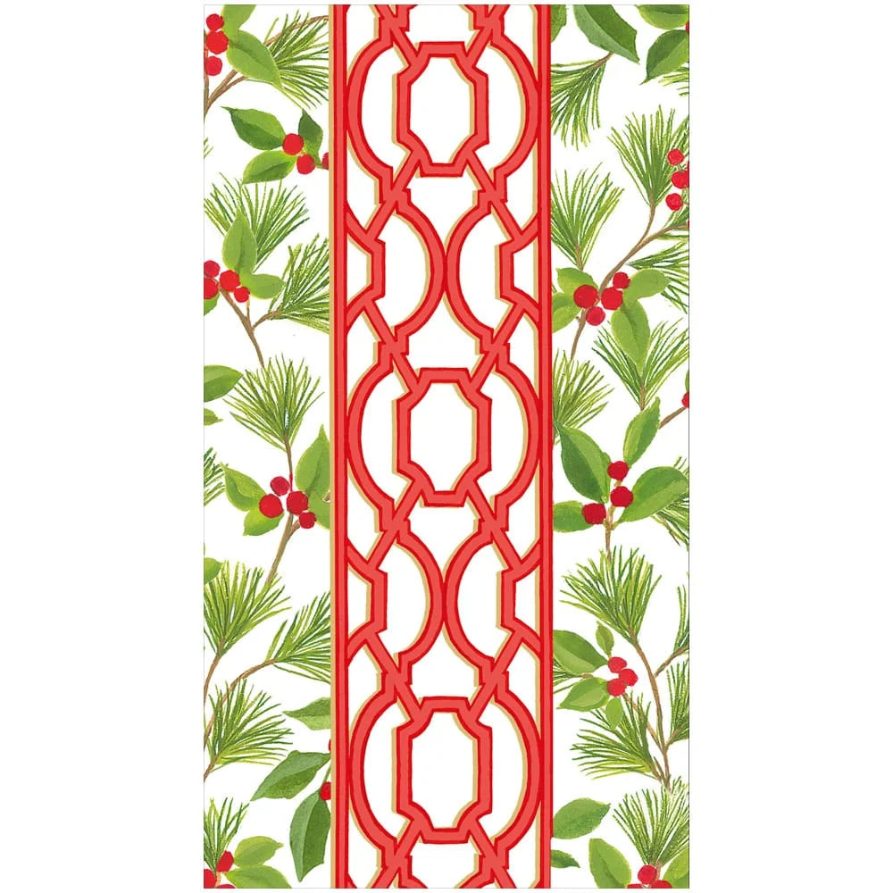 Knots and Greenery White Napkins
