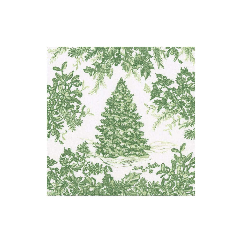 Christmas Tree Toile Sage Napkins