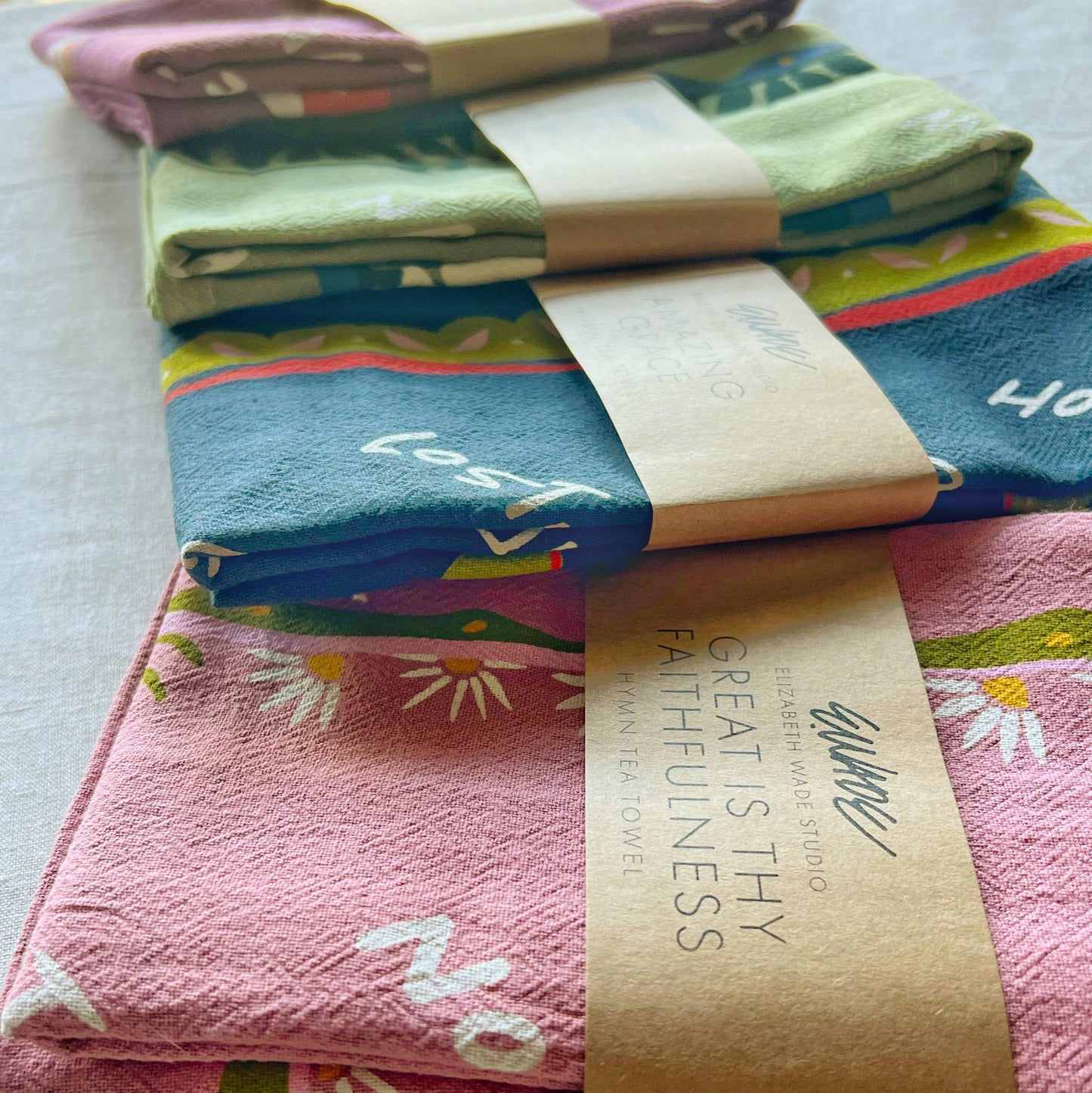 Amazing Grace Hymn Tea Towel