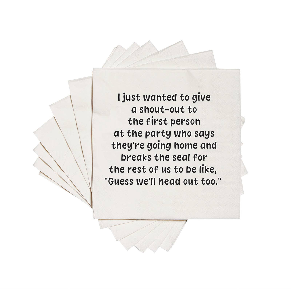 Cocktail Napkins - "First Person…Going Home"