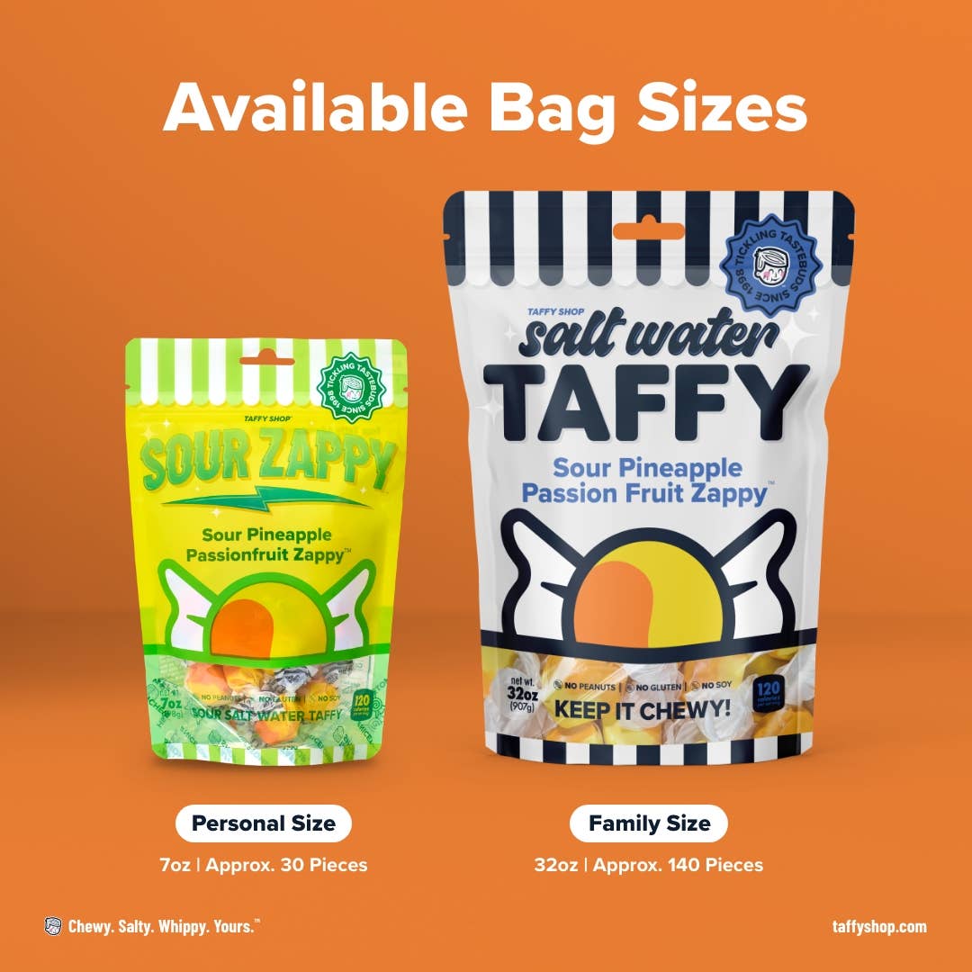 Sour Pineapple Passion Zappy™ Taffy