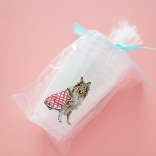Taylor Paladino - Rough Collie Frosted Cups | Set of 6