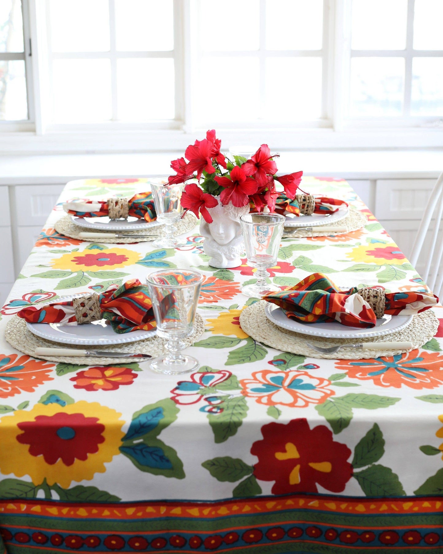 PACIFIC & ROSE TEXTILES - Tablecloth Flower Power