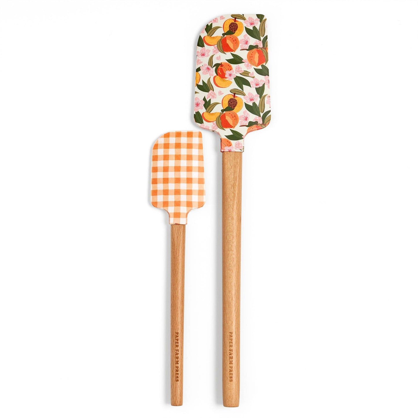 Paper Farm Press - Peach Blossom Silicone Kitchen Spatulas - Set of 2
