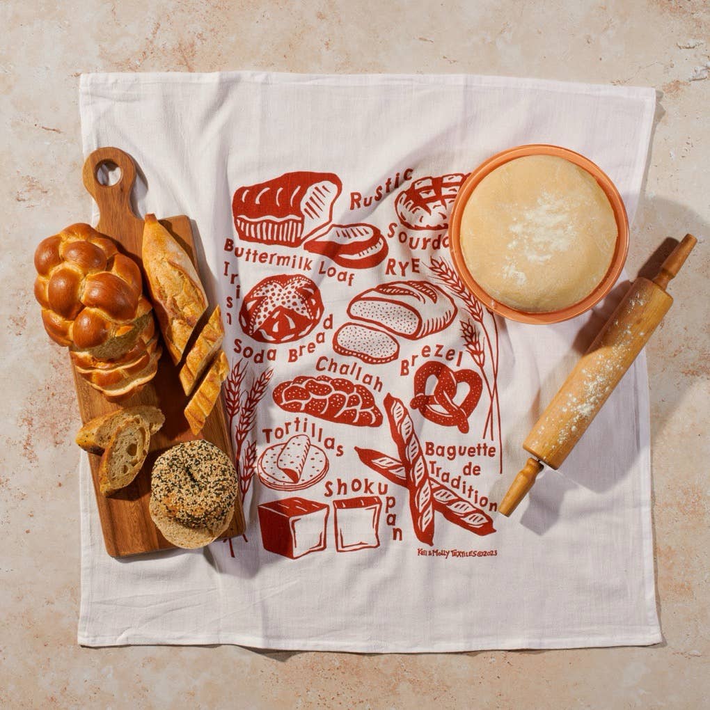 Flour Sack Dish Towel - Bread