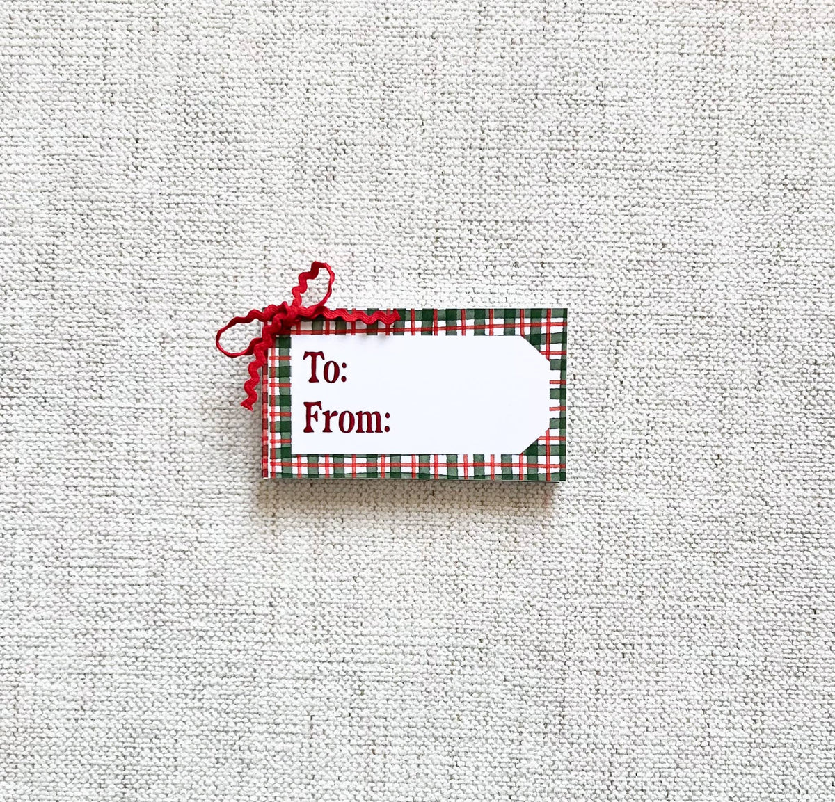 Flannel Christmas Gift Tag