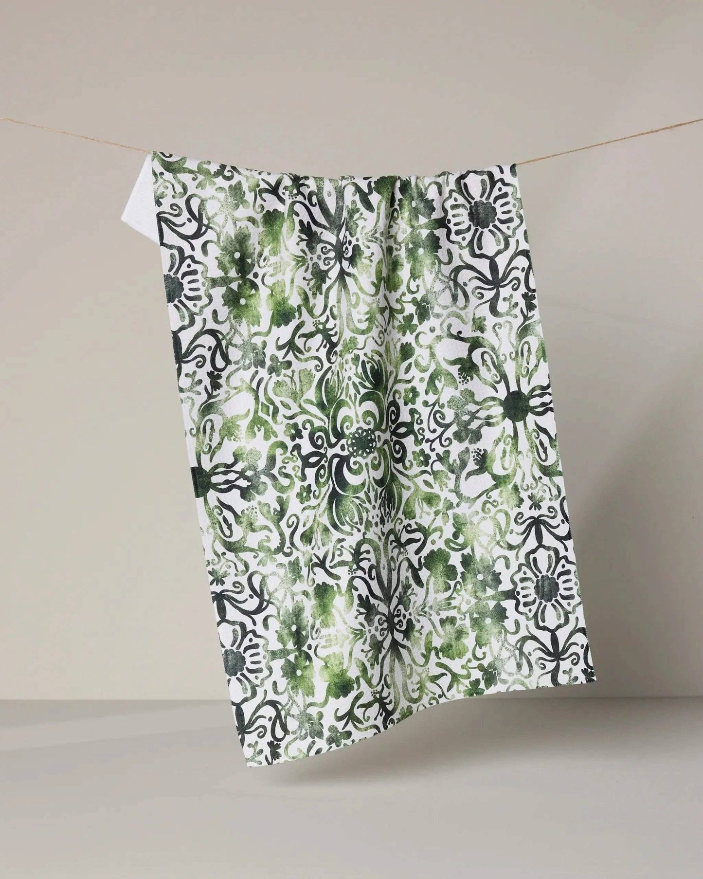 Geometry - Green Goddess Tea Towel