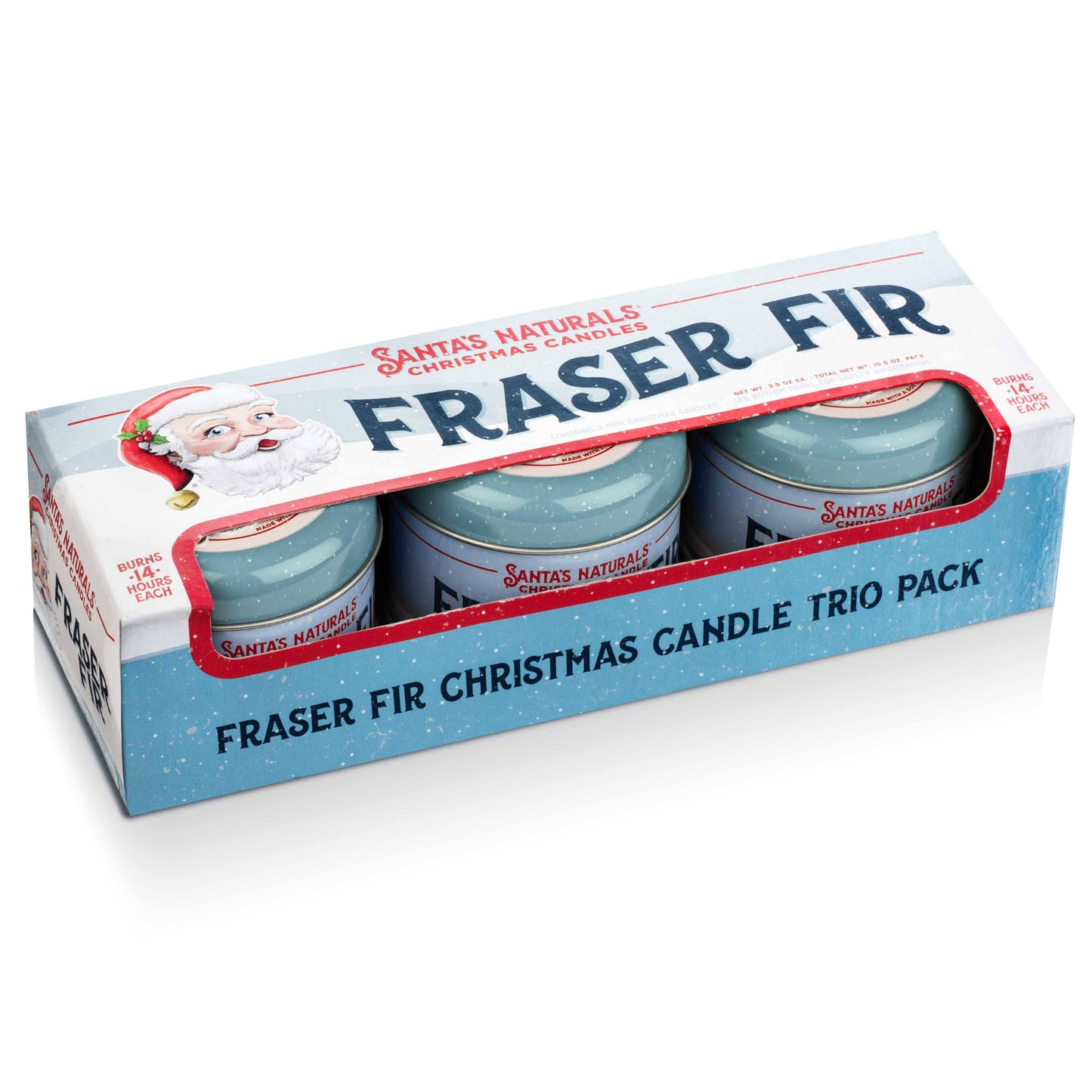 Santa's Naturals - Christmas Candle in Fraser Fir 3.5oz Mini Trio  ($10 each)
