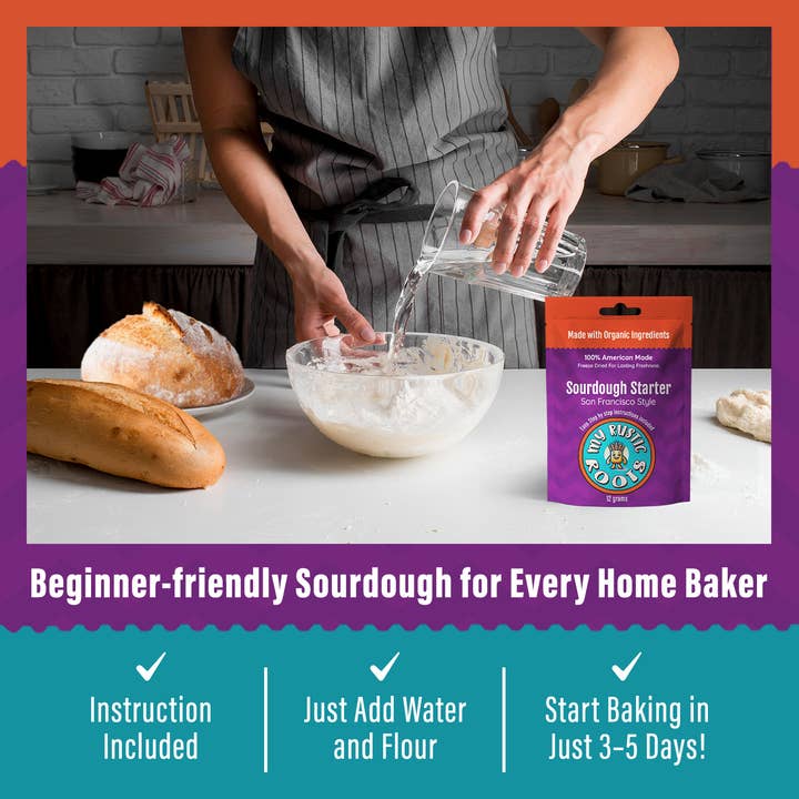 My Rustic Roots - Organic, Non-GMO Sourdough Starter | Freeze Dried |  12gm