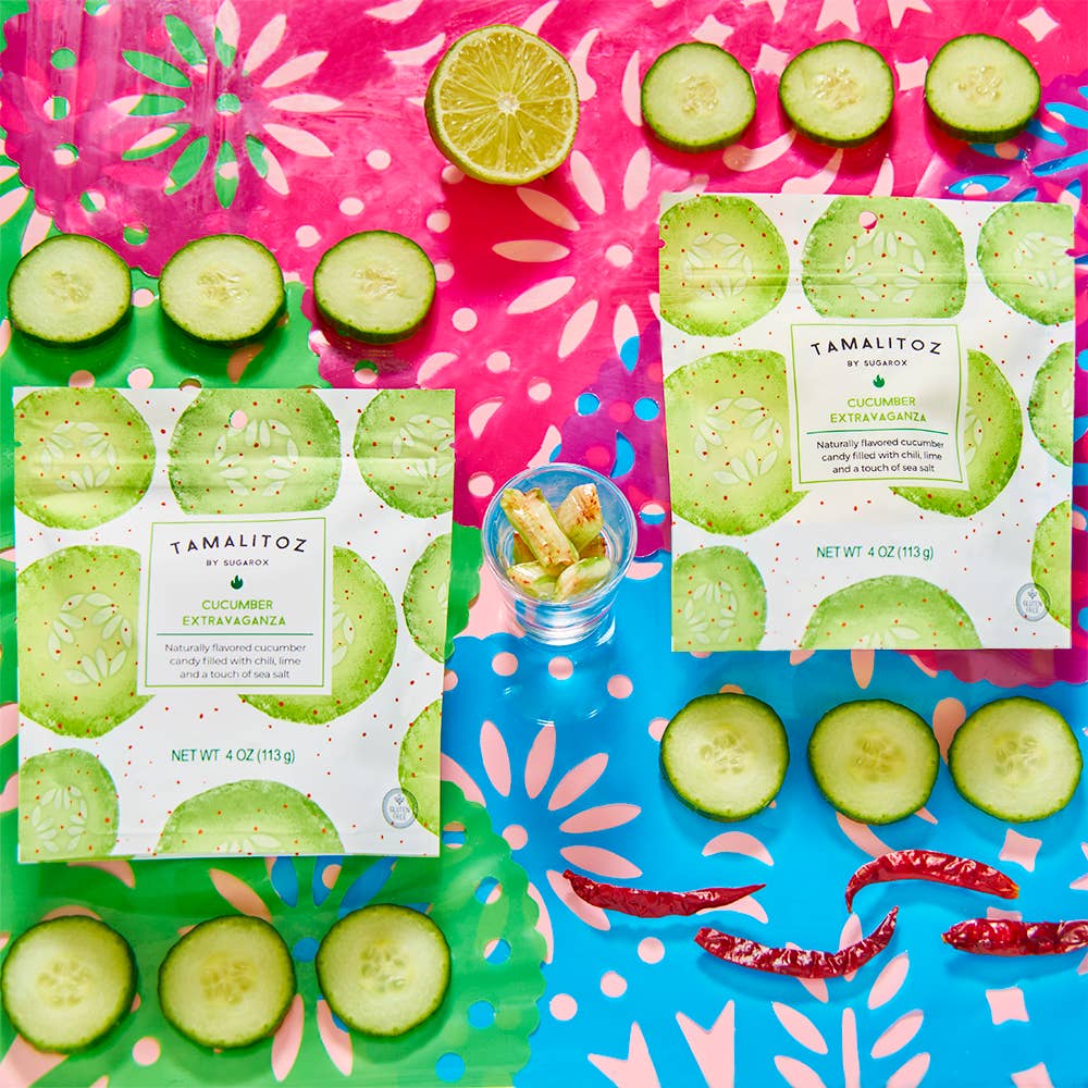 Sugarox Candy Studio LLC - CUCUMBER EXTRAVAGANZA TAMALITOZ CANDY 12CT