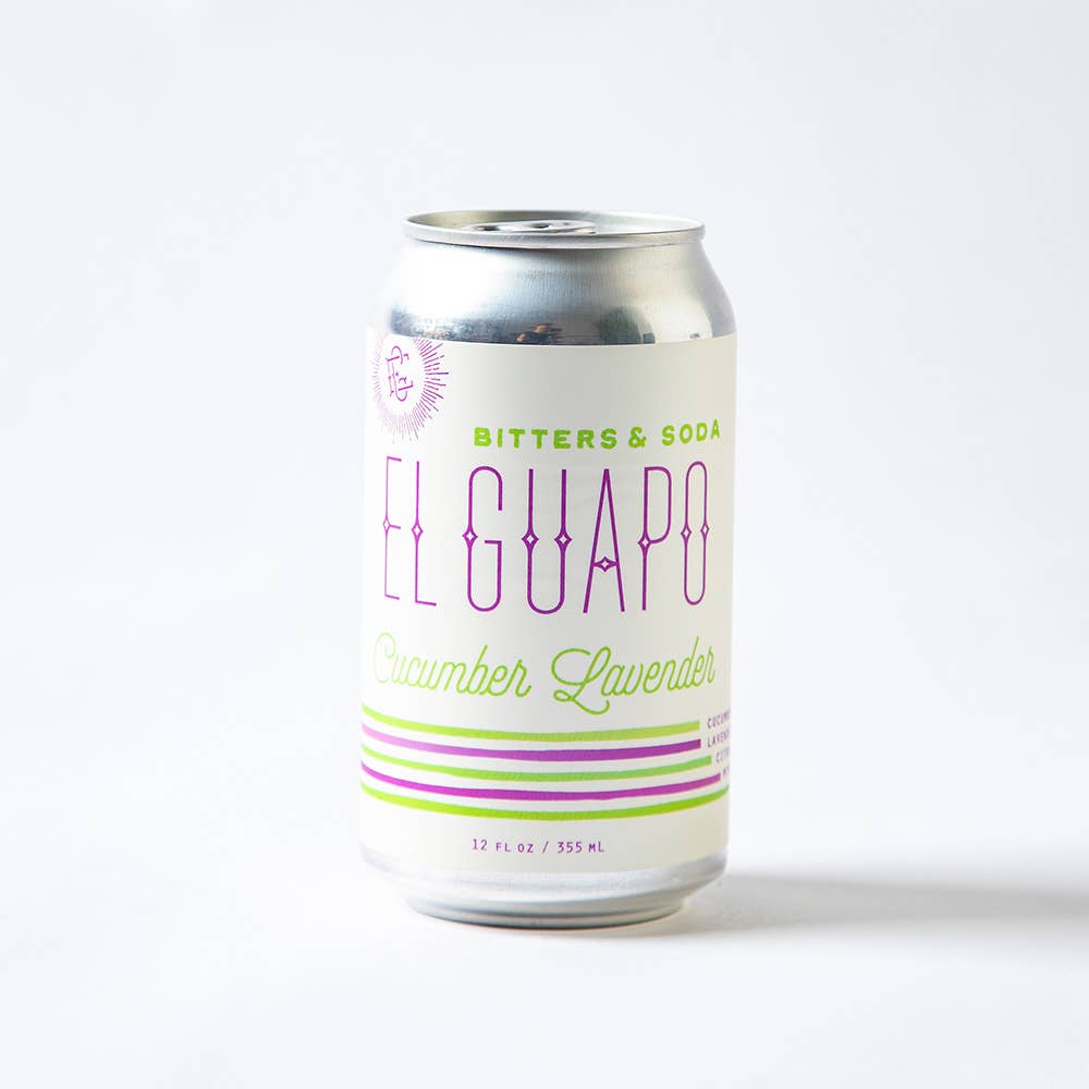 El Guapo - Bitters & Soda: Cucumber Lavender - As Seen On Today Show 🥒