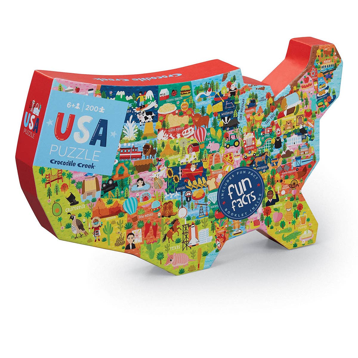 200-Piece Puzzle - USA Shaped Box