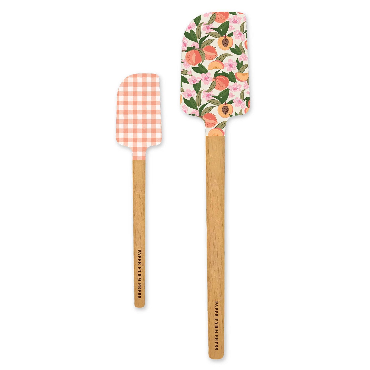 Paper Farm Press - Peach Blossom Silicone Kitchen Spatulas - Set of 2