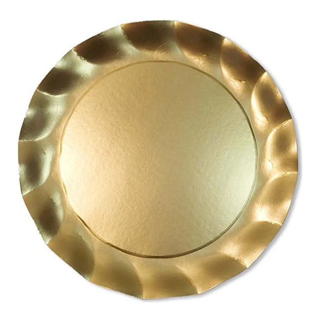 Wavy Satin Gold Plates