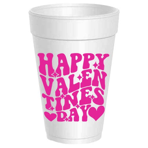 Sassy Cups - Happy Valentines Day Groovy - 10 pack