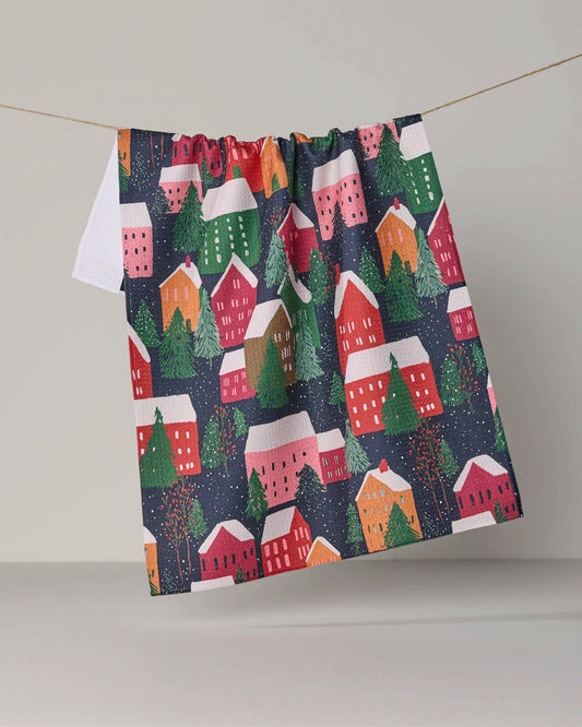 Alpine Village Tea Towel - Holiday 2026