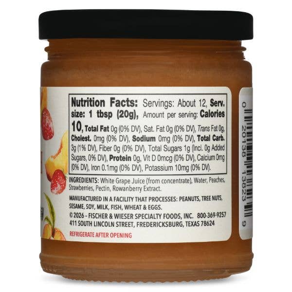Strawberry Peach Fruit Spread - No Sugar Added