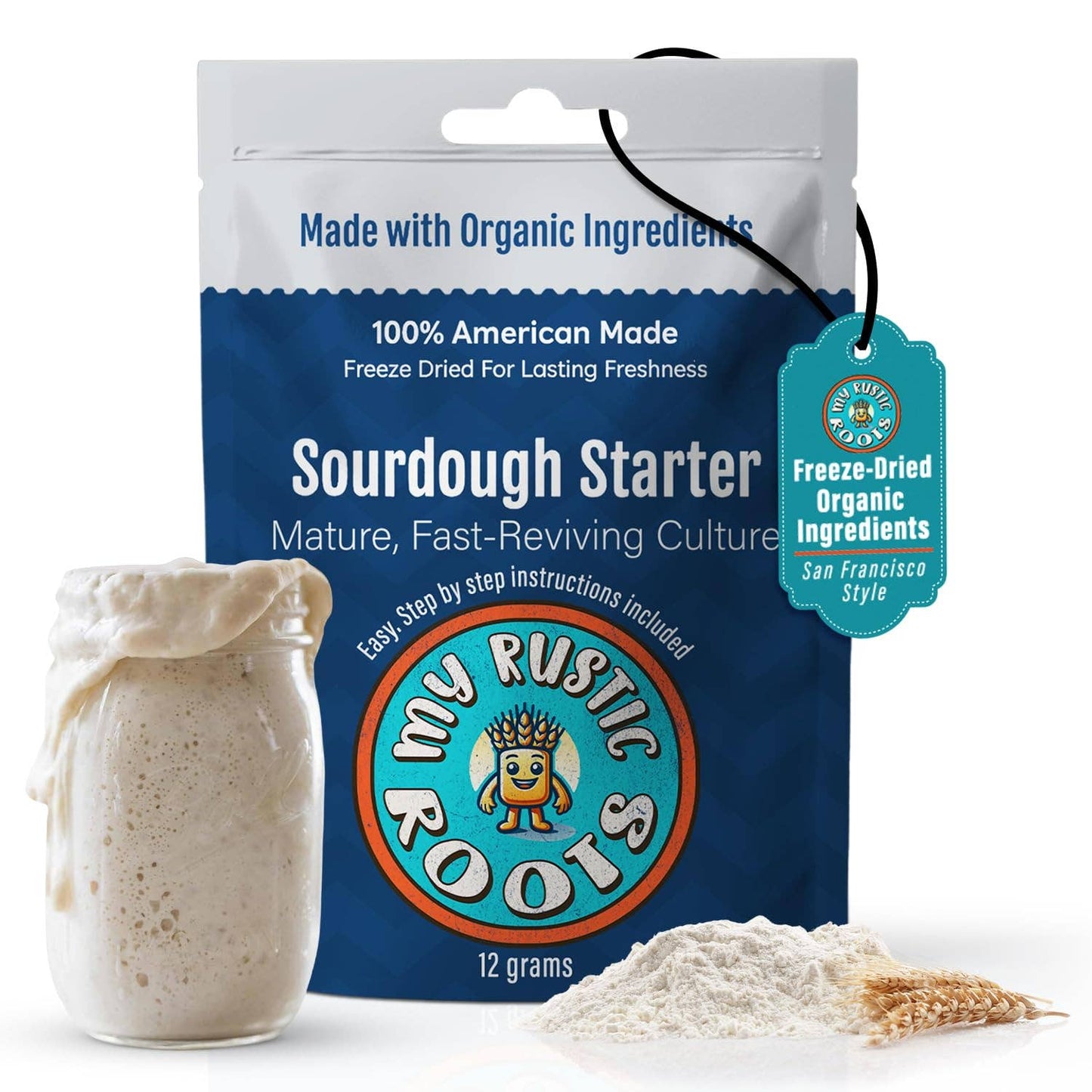 My Rustic Roots - Organic, Non GMO Mature Sourdough Starter 12 grams
