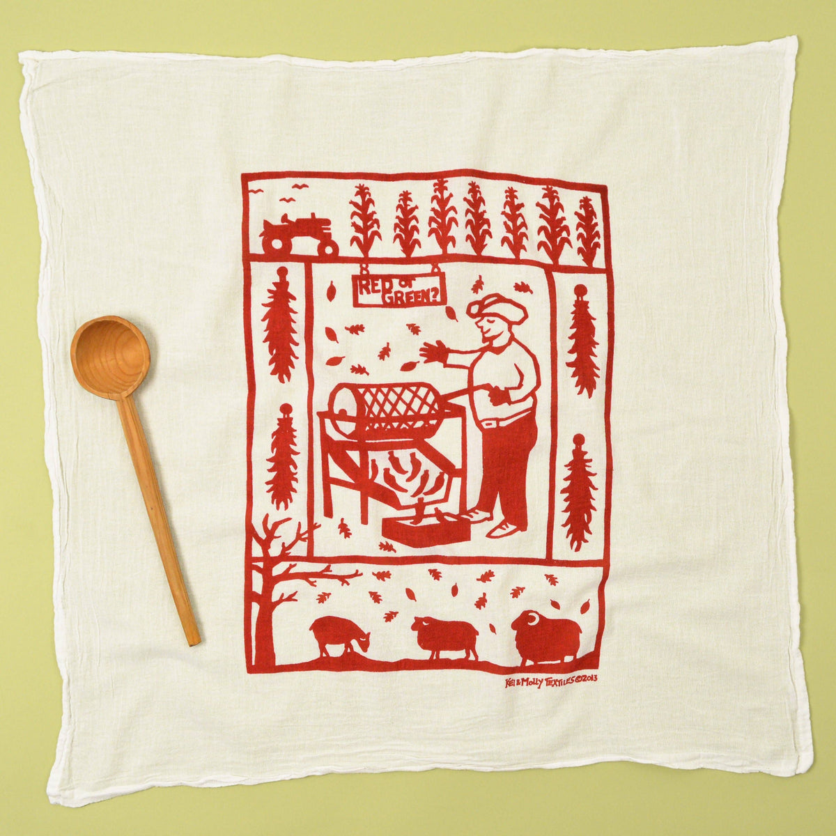 Flour Sack Dish Towel - Chile Roaster