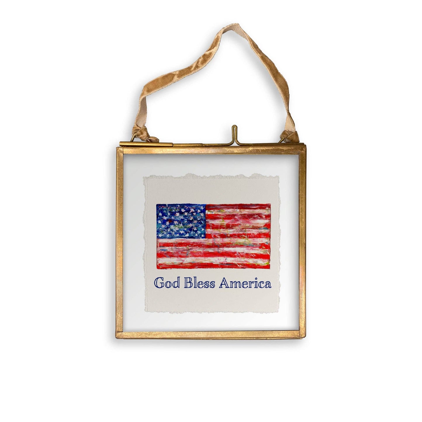 French Graffiti - Flag with God Bless America