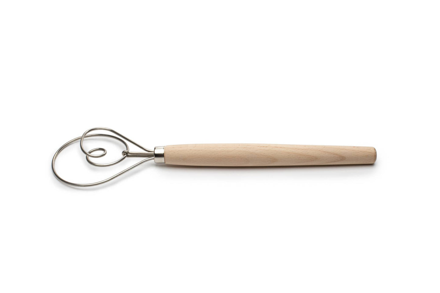 Fox Run Danish Dough Whisk, Stainless Steel and Wood, 12"