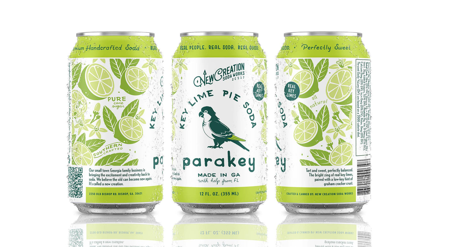 New Creation Soda - Parakey - Key Lime Pie Soda (Case of 16)