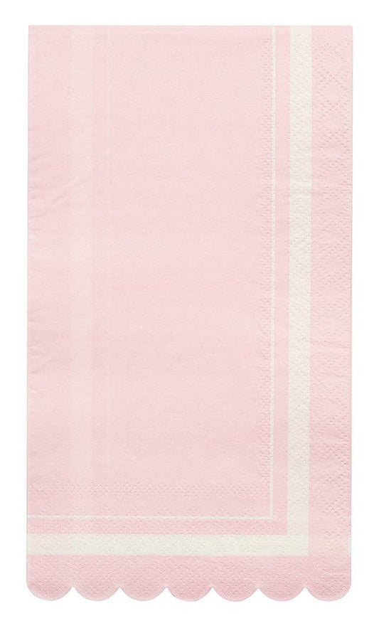 Guest Towel Scalloped Edge Blush/20 pkg