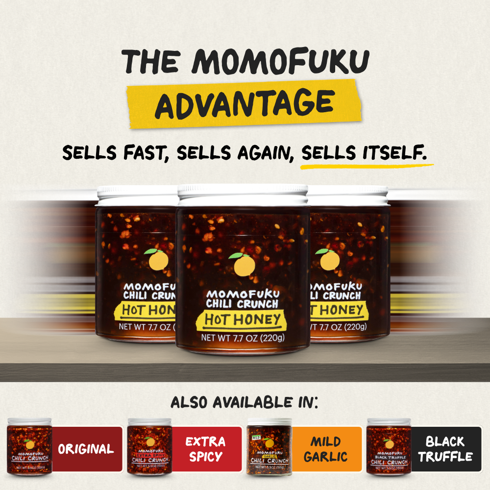 Momofuku - Chili Crunch Hot Honey | Spicy Honey | Condiment |  Gift