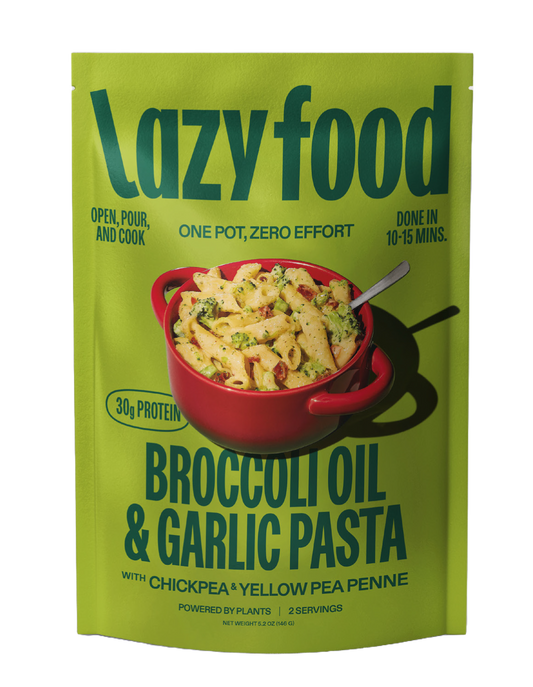 Lazy Food Co -  30g Protein Pasta Dinner | Broccoli, garlic & oil