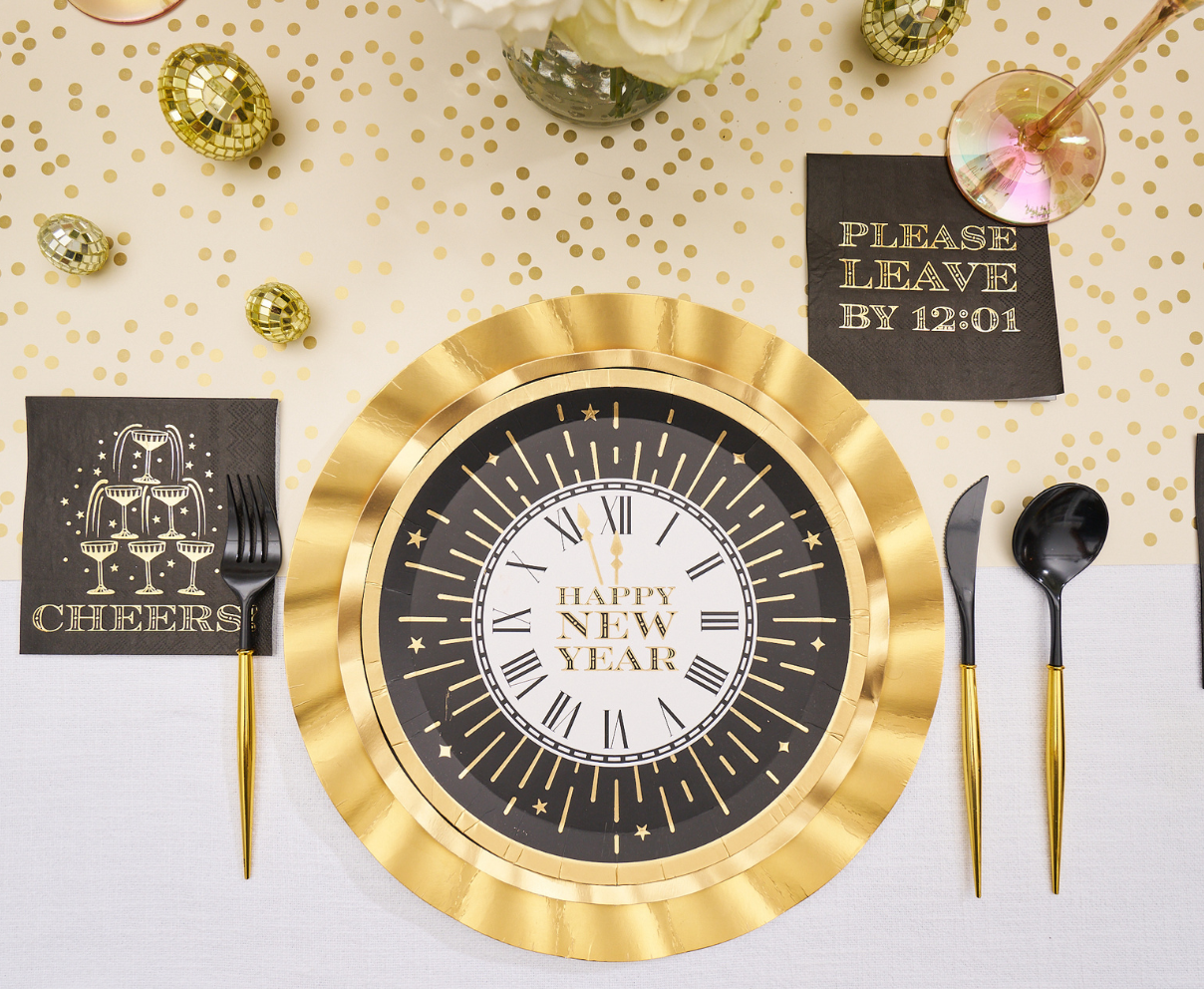 Midnight Sparkle Please Leave By 12:01 Cocktail Napkins