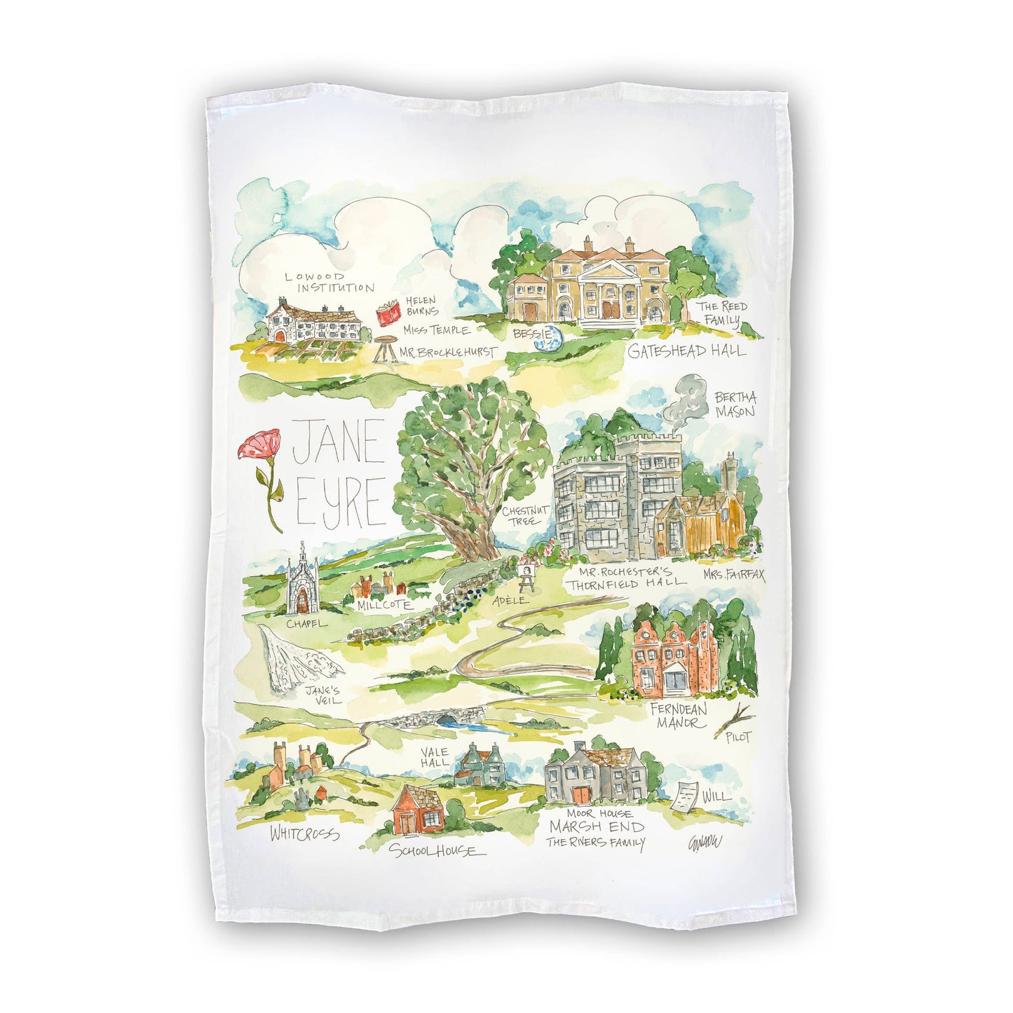 Jane Eyre Tea Towel