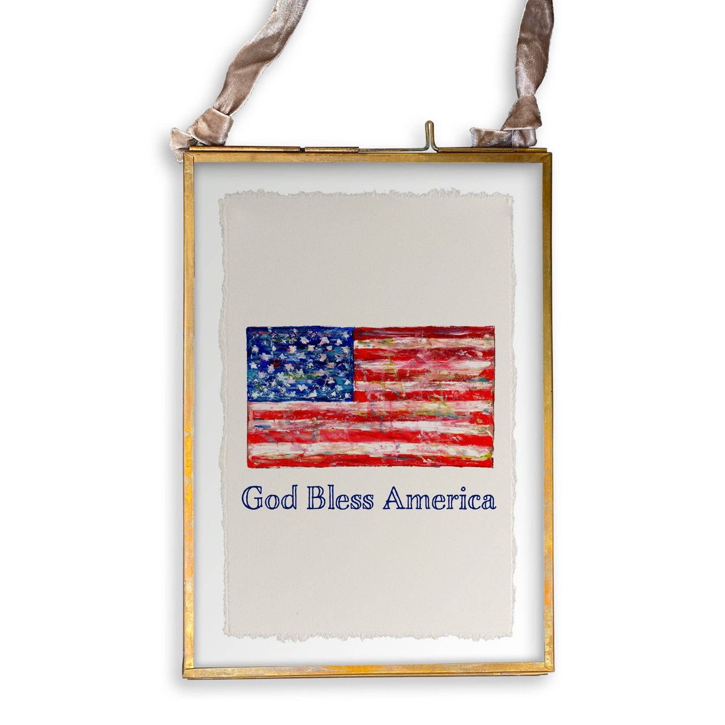 French Graffiti - Flag with God Bless America