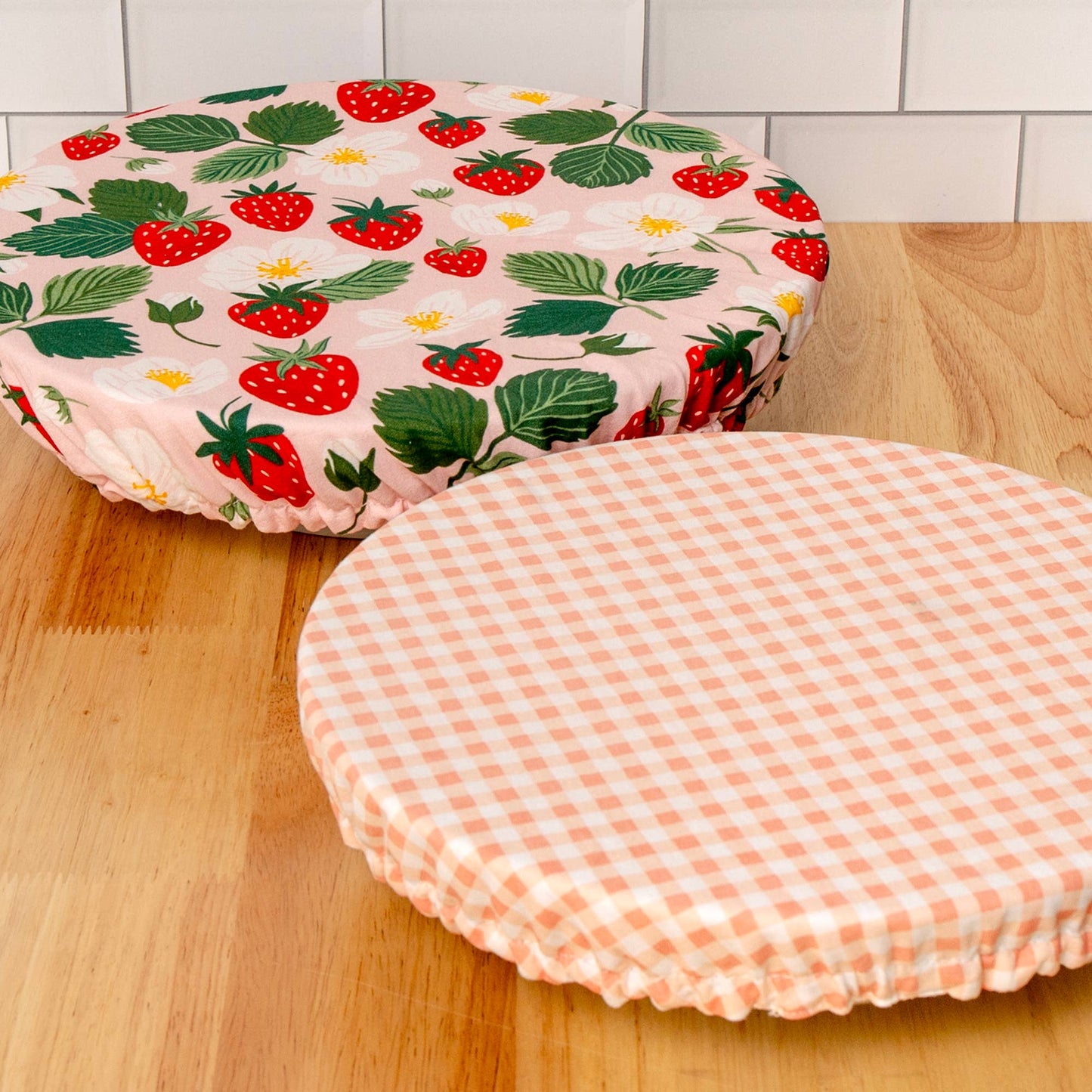 Paper Farm Press - Strawberry Patch Reusable Fabric Bowl Cover Set