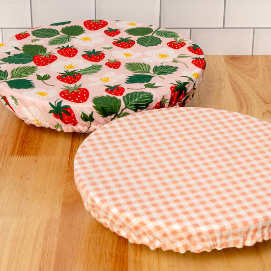 Paper Farm Press - Strawberry Patch Reusable Fabric Bowl Cover Set
