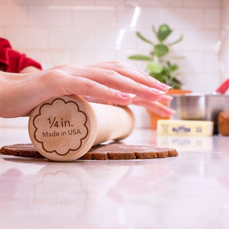 Ann Clark - Perfect Cookie Rolling Pin 1/4-in. Fixed Depth