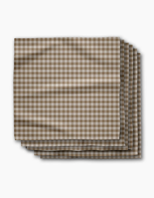 Geometry - Hazel Gingham Dinner Napkins