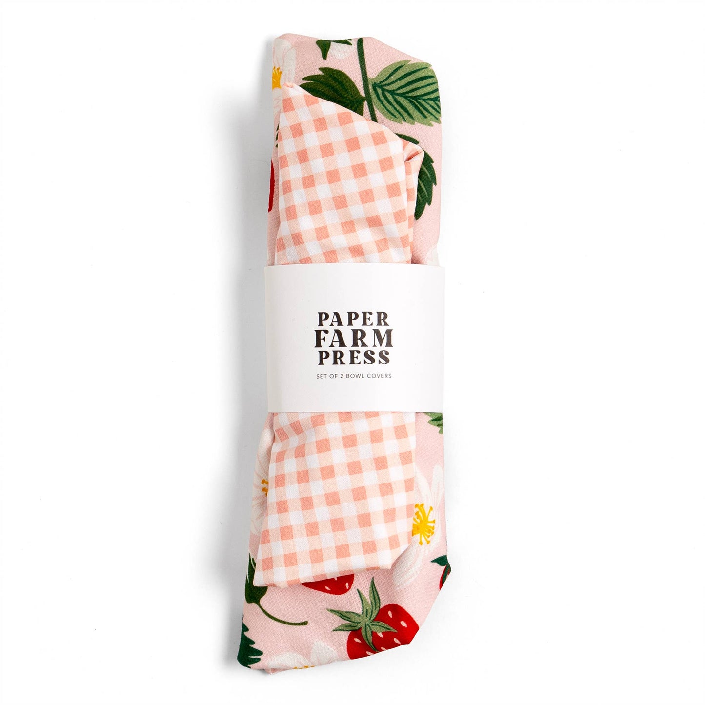 Paper Farm Press - Strawberry Patch Reusable Fabric Bowl Cover Set
