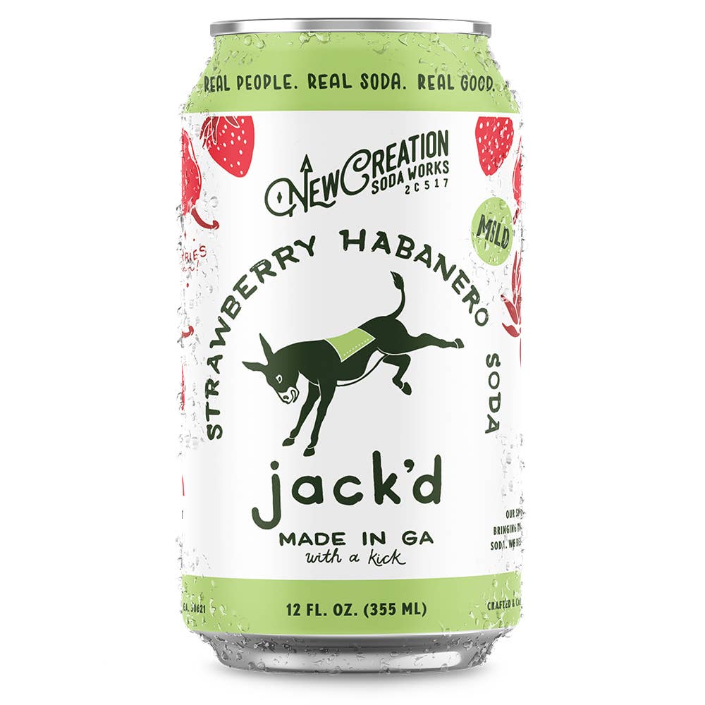 New Creation Soda - Jack'd Strawberry Habanero Soda (Case of 16)