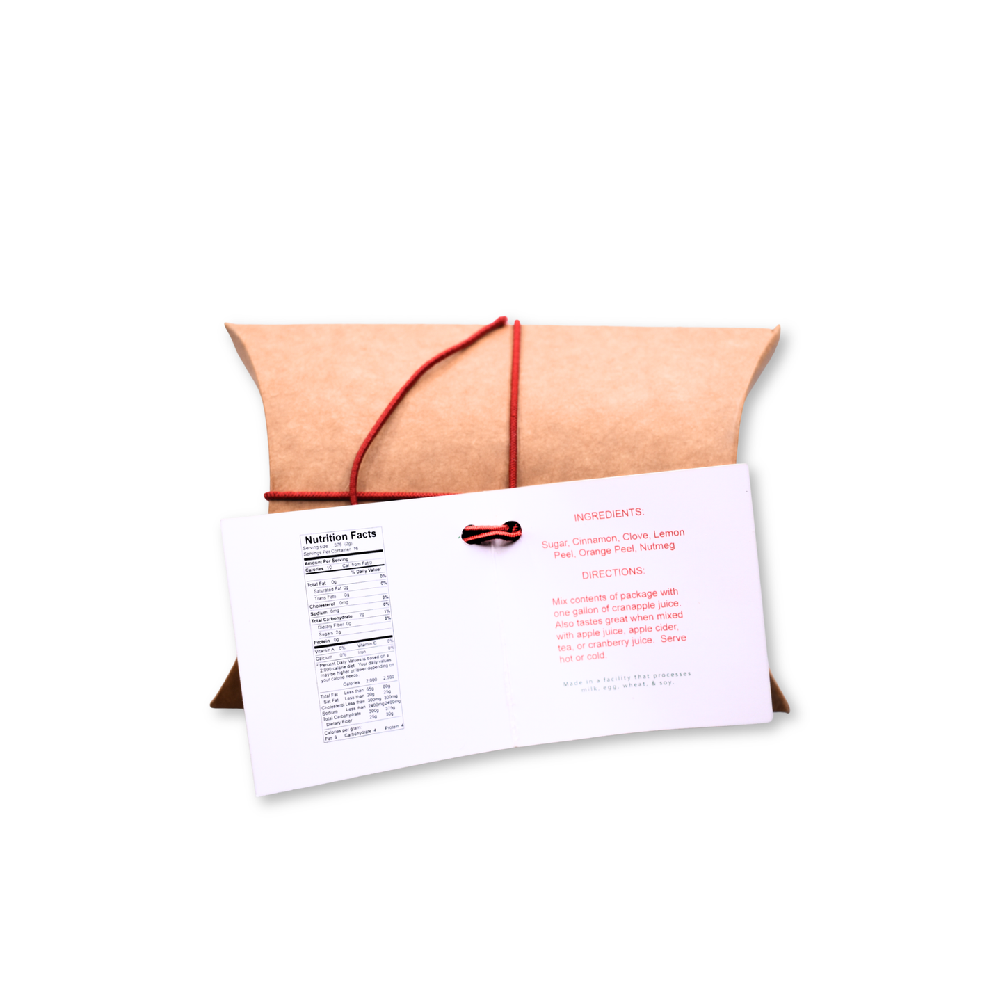 Mills Gourmet - Mulling Spice Blend - 1 Gallon - 6 oz Kraft Pillow Box