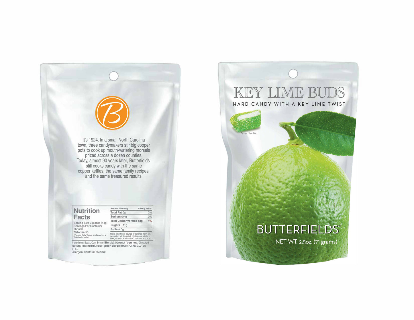 2.5oz Key Lime Buds Candy Pack