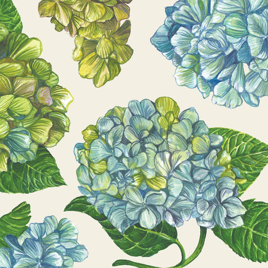 Hester & Cook - Stationery - Hydrangea Cocktail Napkin - Pack of 20