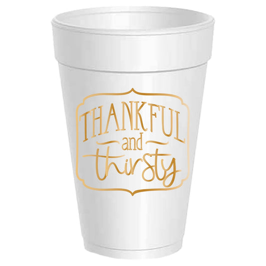Sassy Cups - Thankful & Thirsty - Thanksgiving - 10 Pack