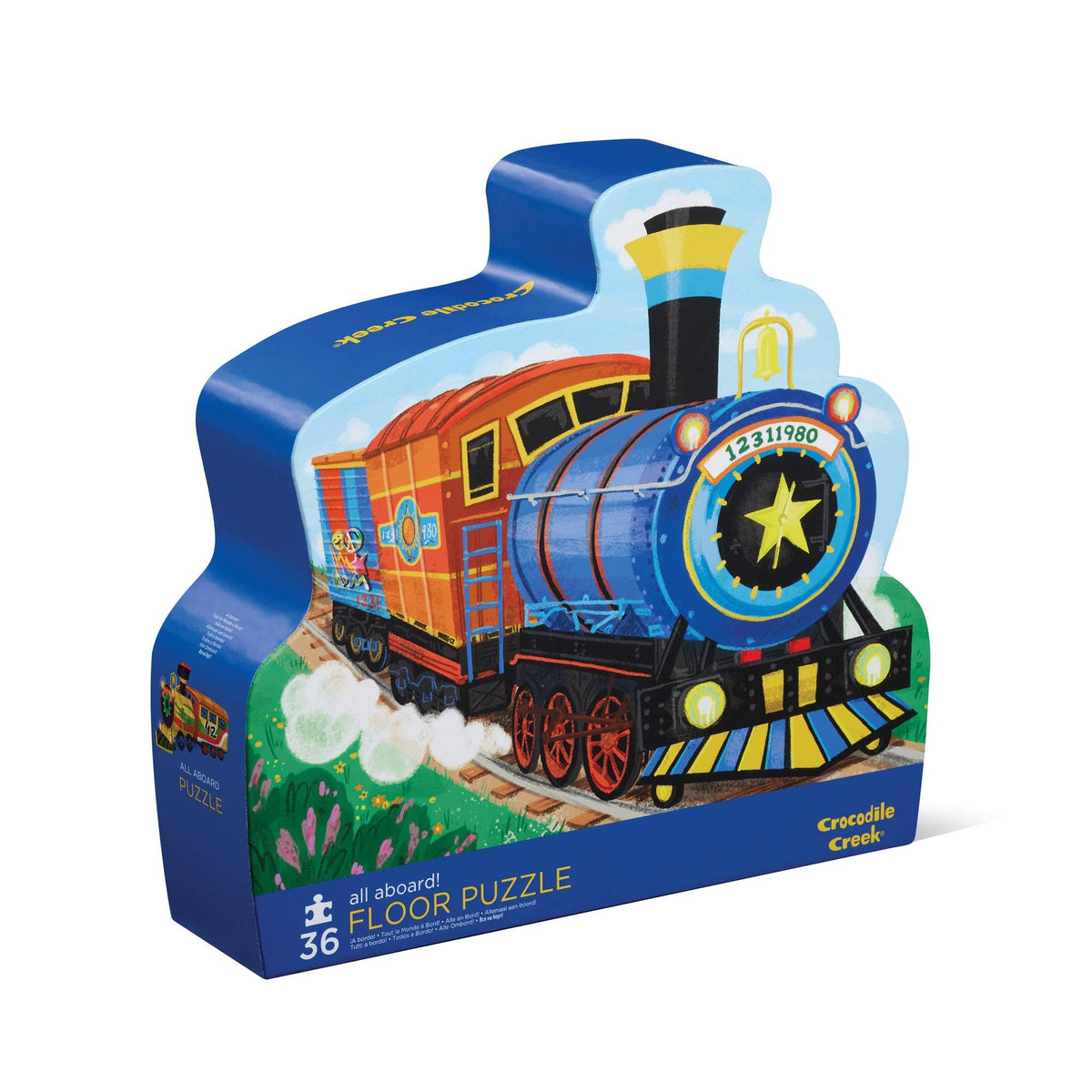 Crocodile Creek 36-Piece Shaped Box Puzzle - All Aboard