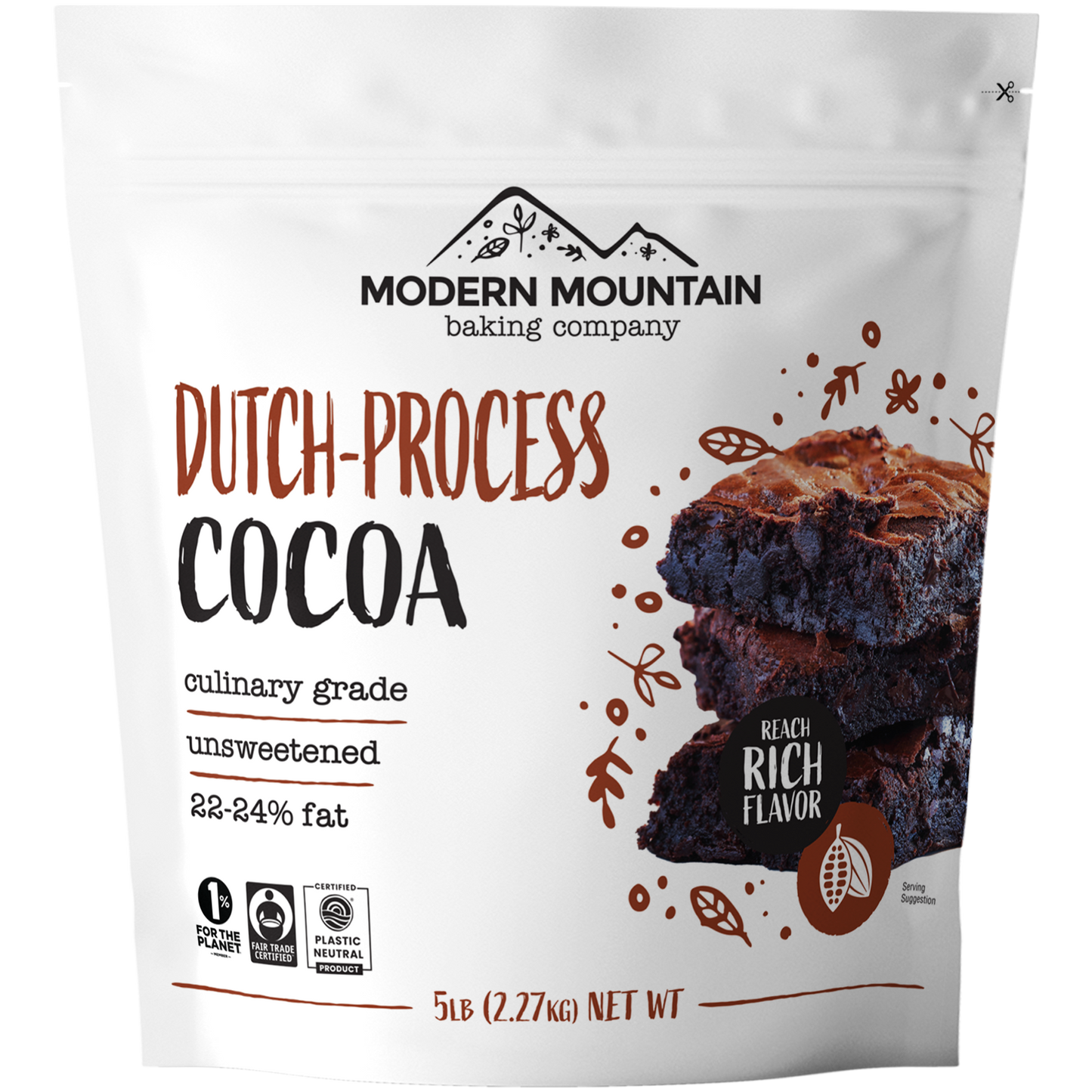 Modern Mountain Baking Company - Dutch-Process Cocoa Powder - High Fat, Fair Trade Certified
