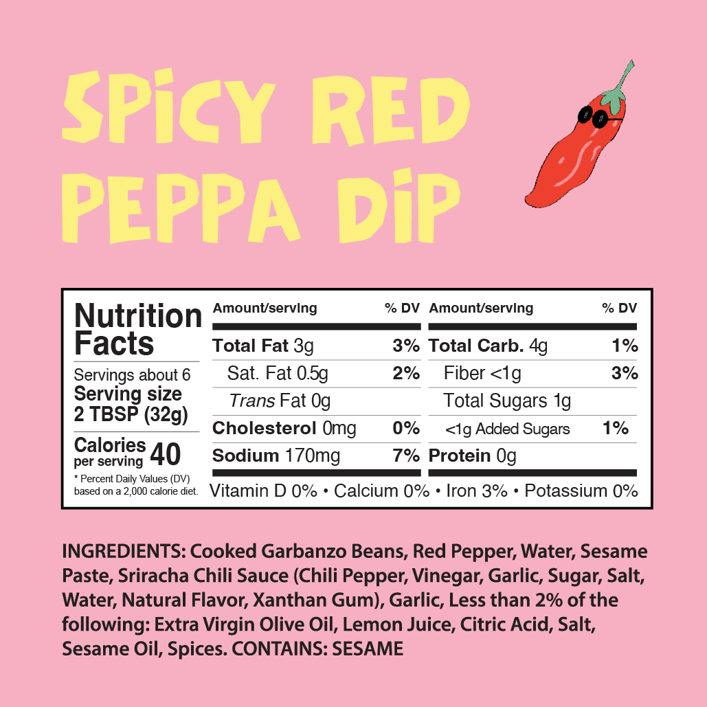 Stone Bank Foods - Spicy Red Peppa 6.75 oz - Hummus Based Dip