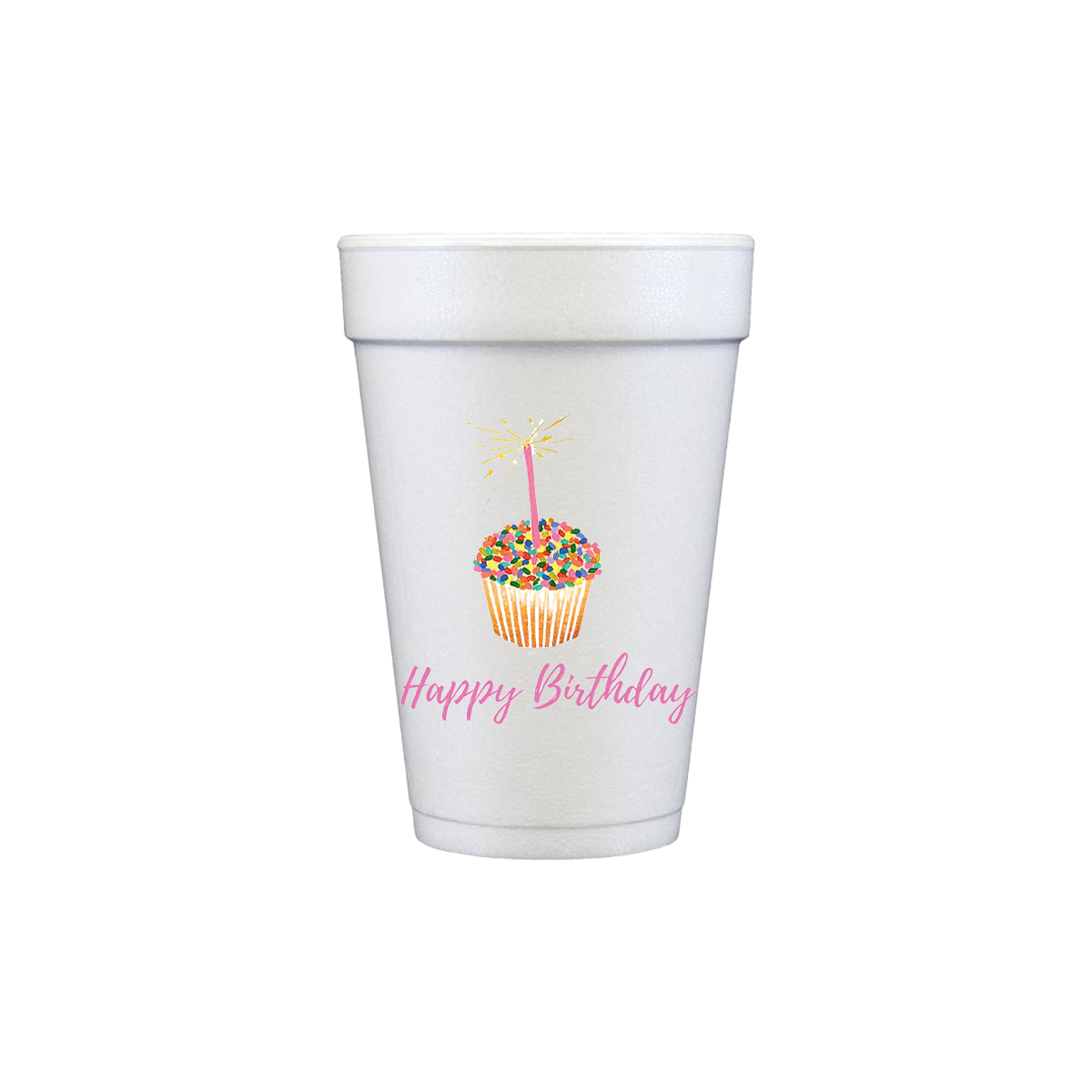 Kool Kups & Party Goods - Happy Birthday w/ Cupcake