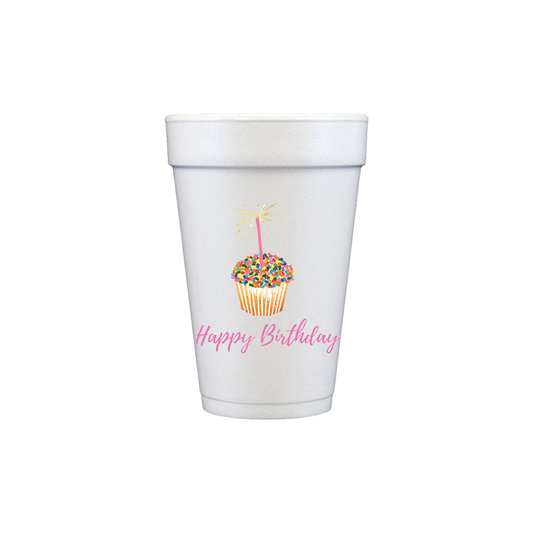 Kool Kups & Party Goods - Happy Birthday w/ Cupcake